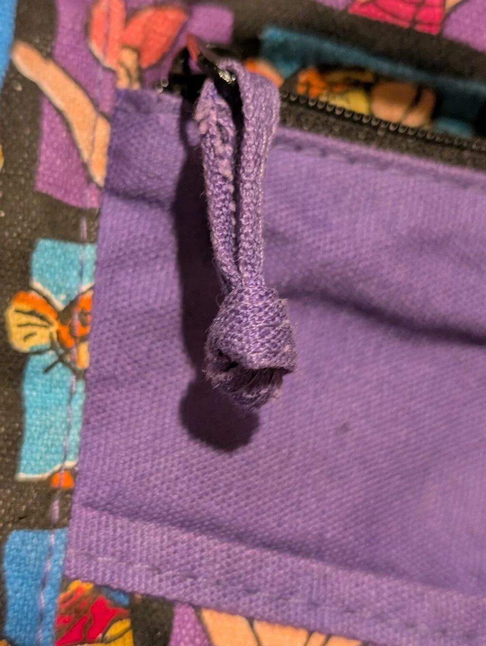 Vintage 90s Disney Winnie the Pooh & Friends Duffle Bag Or Diaper Purple Canvas